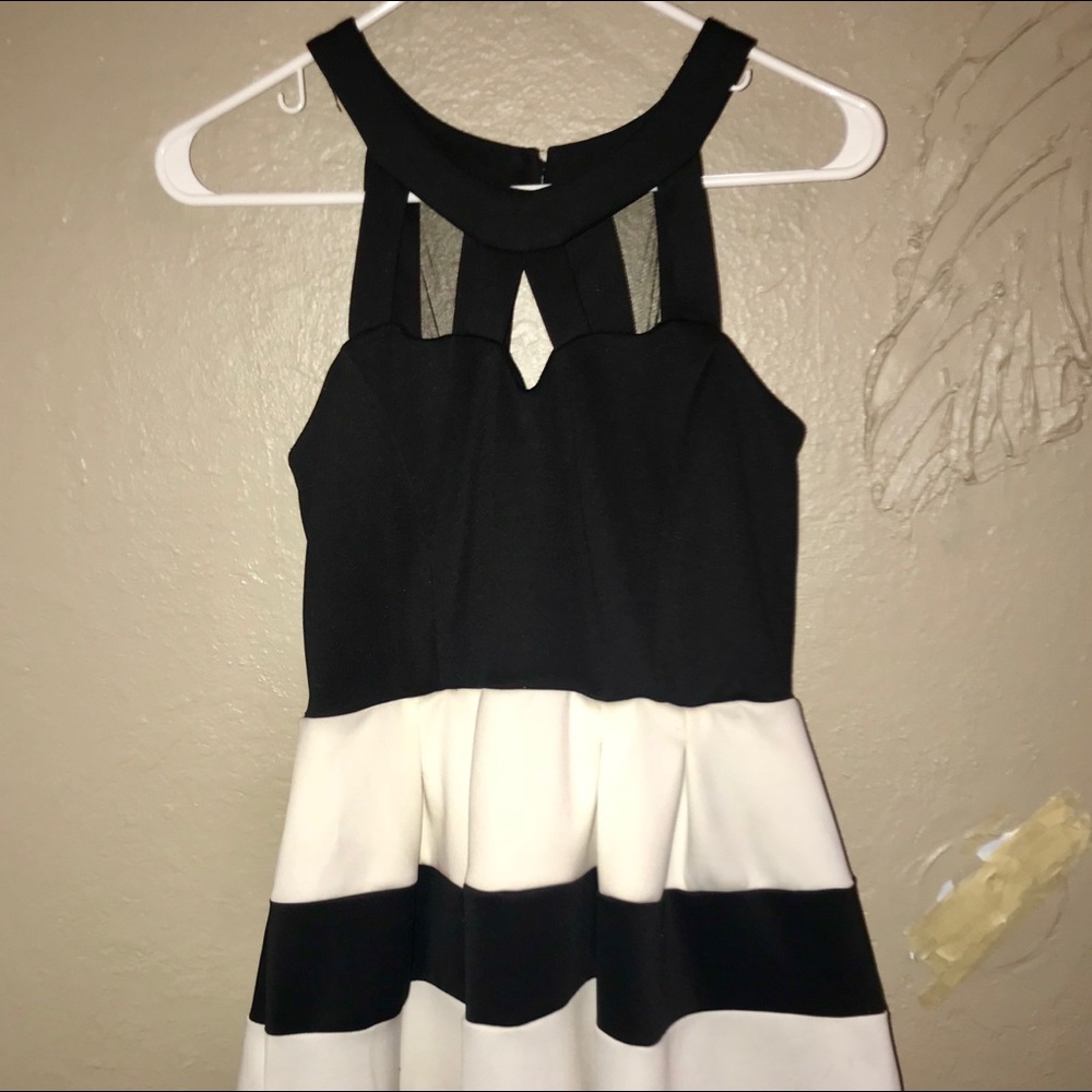 Flare halter neck dress